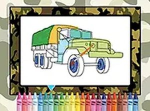Military Trucks Coloring Game