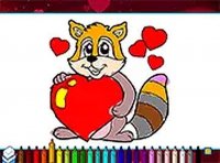 Valentine Pets Coloring Book