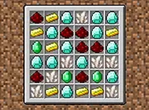 Minecraft Match Three Puzzle Game